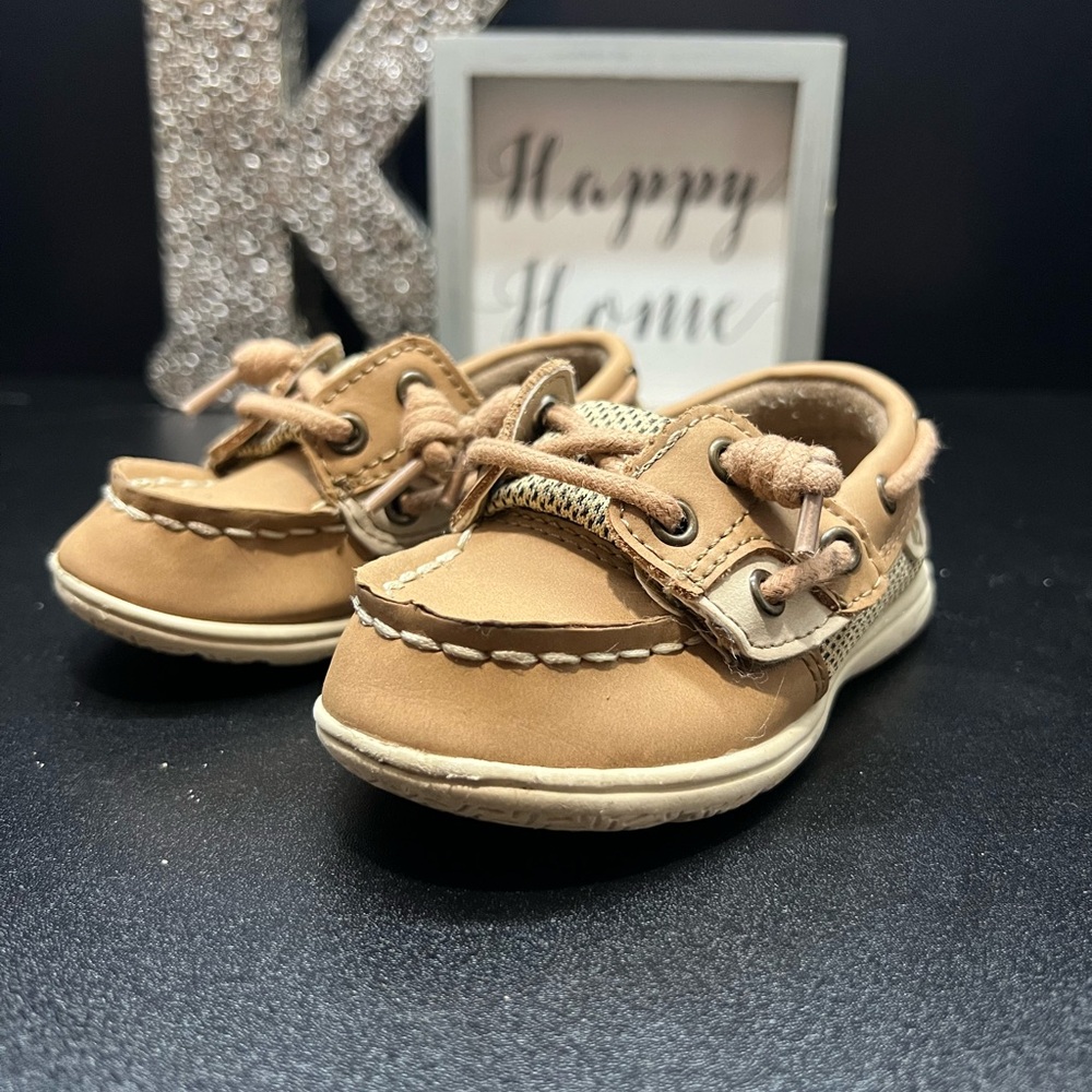 Sperry Kids Tan Moccasins